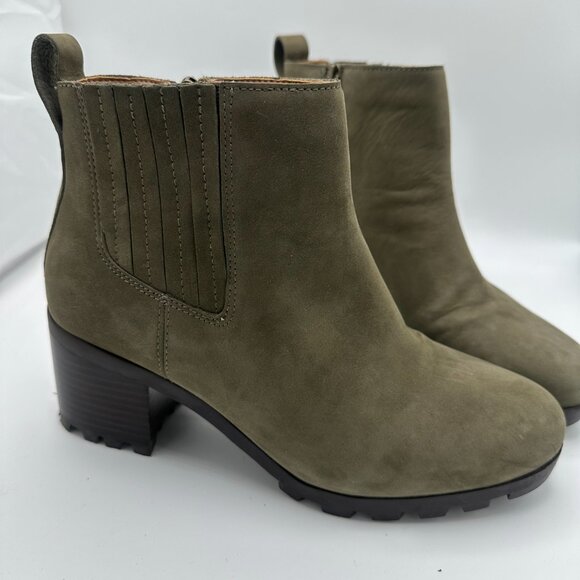 Vionic Wilma Olive Nubuck Ankle Boots Waterproof Size EU 40 / US 8.5 Chunky Heel - Picture 12 of 12